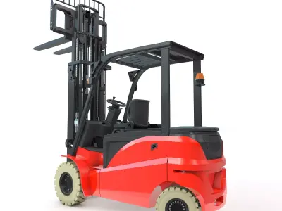 Electrical Forklift Rigged and Animated 3D model