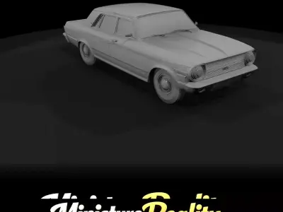 1-87 four door sedan vintage Print Ready STL 3D print model