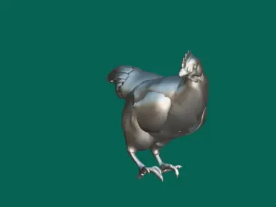 Marans Black Chicken 3D model