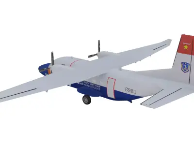 CASA C-212 Aviocar Low-poly 3D model