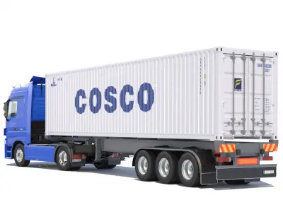 Mercedes Actros MP4 Semitruck 3D model