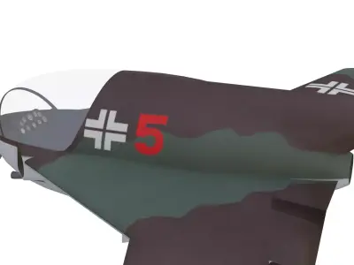 Libelle Messerschmitt p1110 Low-poly 3D model