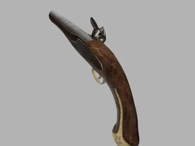 Old Gun 3D model get