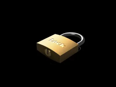 Realistic Looking Padlock with opening function Free low-poly 3D model