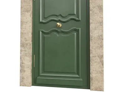 Entrance classic door 127 3D model