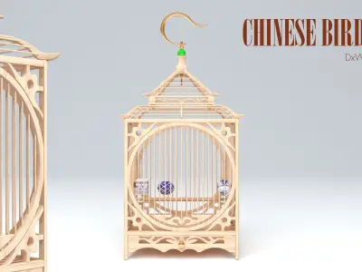 CHINESE BIRD CAGE 01 3D model