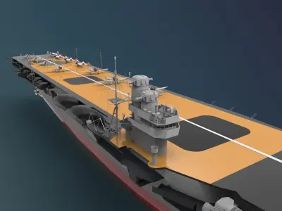 Soryu class Aircraft carrier 3D model