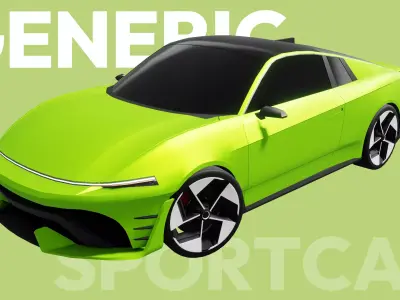 Sport car Low-poly 3D model purchase