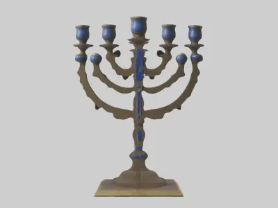 Menorah Model Low-poly 3D model