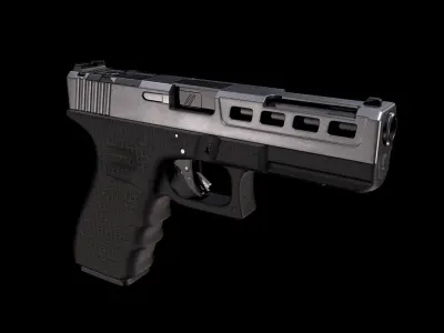 Glock 17 Low-poly 3D model 4