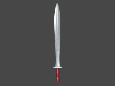 Xyphos sword Low-poly 3D model