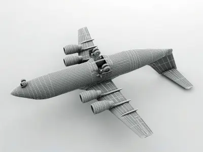  Avro RJ-100 - Generic White 3D model