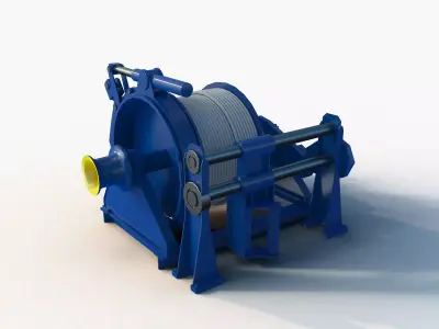 Stern Winch for Commercial Ships 3D model