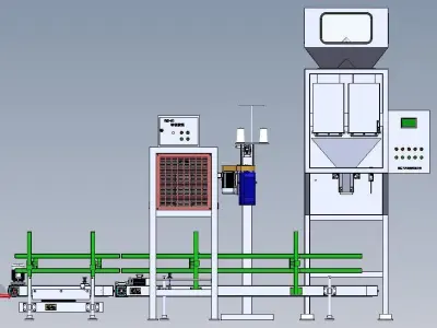 Automatic Quantitative Packaging Scale Machine 3D model 3D model