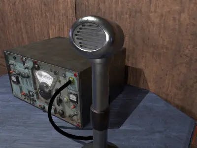 Old Radio Low-poly 3D model buy