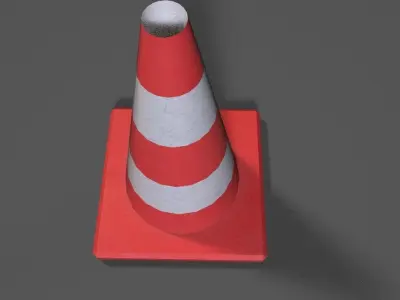 Traffic Cone  Low-poly 3D model shop