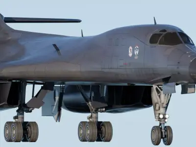 Rockwell B-1B Lancer Fully-Rigged Animated Game Ready Low-poly 3D model