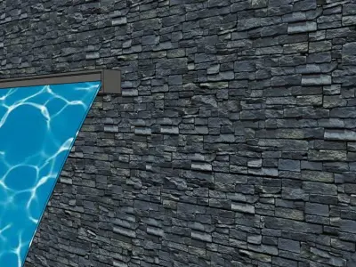 Water Feature Wall SketchUp Model 3D model