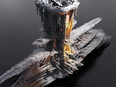 Fusion City Alien Bridge Kitbash 6 3D model