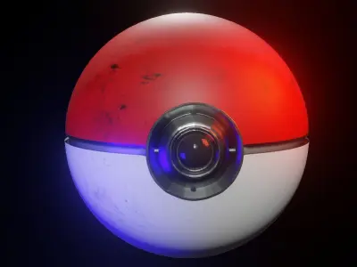 pokeball pokemon ball - pokemon grenade Low-poly 3D model
