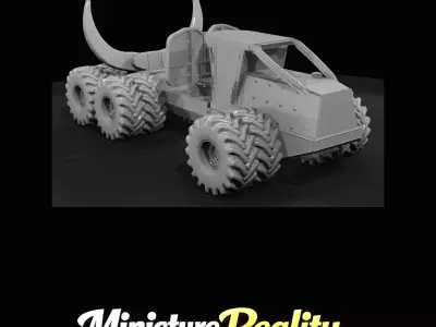 1-87 Tigercat Skidder 640 Print Ready STL 3D print model purchase