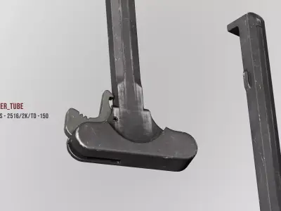 AR15 M4A1 Modular Charging Handle Customizable Low-poly 3D model