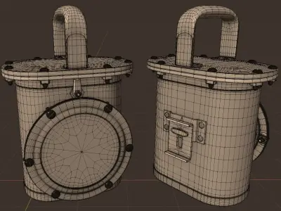 Navy Lamp WWII 3D model
