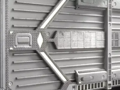 Sci-fi Container v2 Low-poly 3D model
