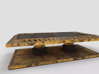 Industrial Table Low-poly 3D model
