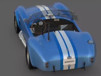 1965 AC Shelby 427 Cobra SC 3D Model  American-British Legend 3D model