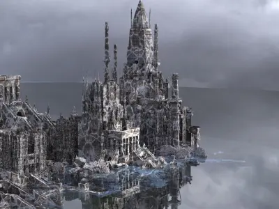 Valkyrie Ancient Snow Temple  Kit bash 3D model