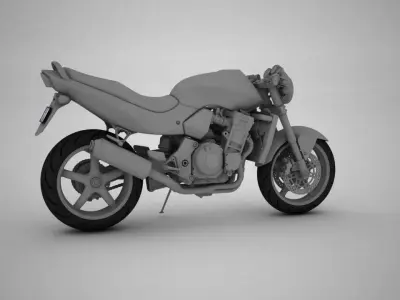 Auto Bike Low-poly 3D model