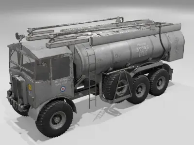 AEC Matador Fuel Bowser Low-poly 3D model