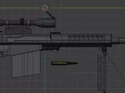 Barret Weapon Free 3D model