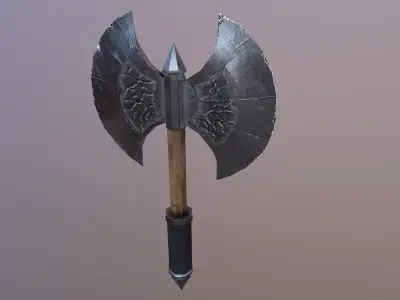 Short Battle Ax Free 3D model