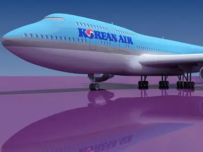 Korean Air Boeing 747 3D model