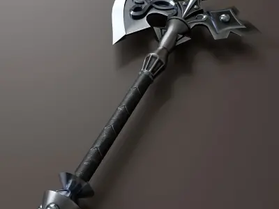 Simple ax in fantasy style 033 3D model
