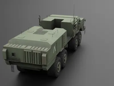 heavy construction truck vehicle 3D model