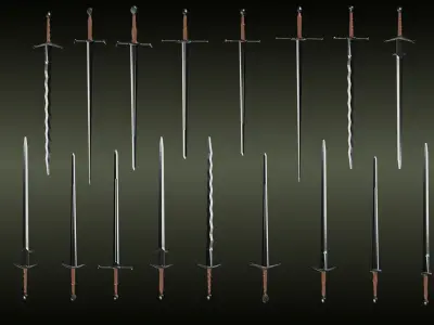 Medieval Swords Constructor Low-poly 3D model
