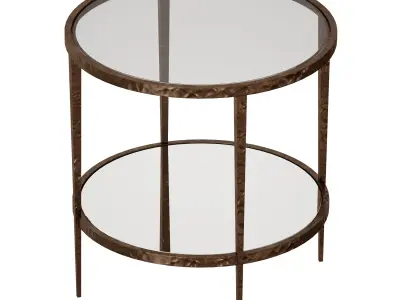 Clairemont Round Side Table Crate and Barrel 3D model