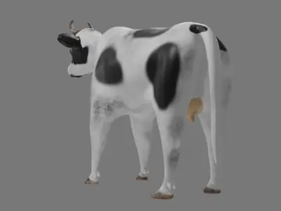 Holstien Frisian Cow model Low-poly 3D model