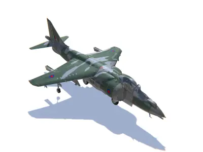 Harrier II Jet Fighter Aircraft Low-poly 3D model