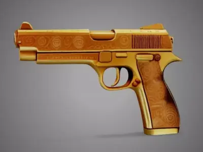 Golden Gun 3D model