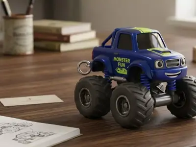 Monster truck keychain  3D print model