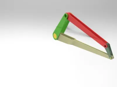 Four bar chain mechanism 3D model