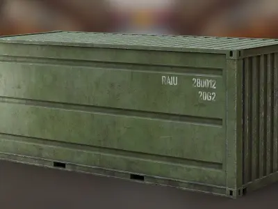 Industrial - Army Container PBR Low-poly 3D model