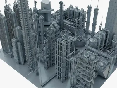 Sci-Fi Industrial Base 3D model purchase