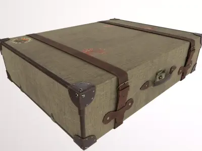 1930s Suitcase Low-poly 3D model