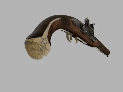 Old Gun 3D model get