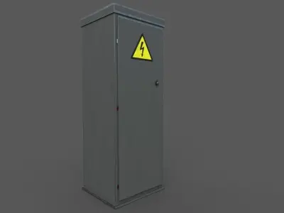 Outdoor Electric Power Control Low-poly 3D model